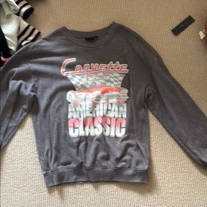 Gray Corvette Graphic Sweatshirt